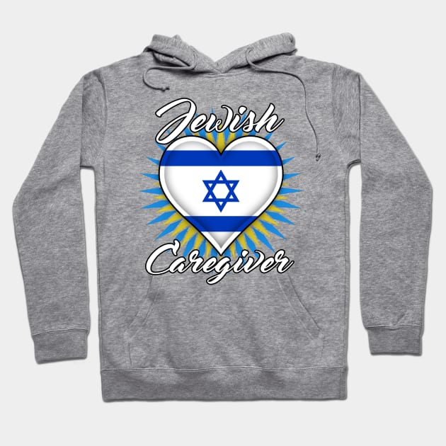 Jewish Caregiver (white font) Hoodie by WCN Store